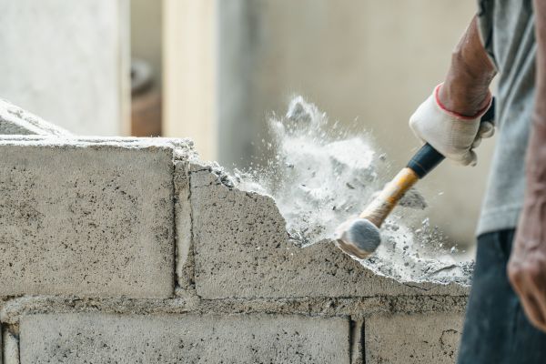 Block Wall Demolition in South Bend